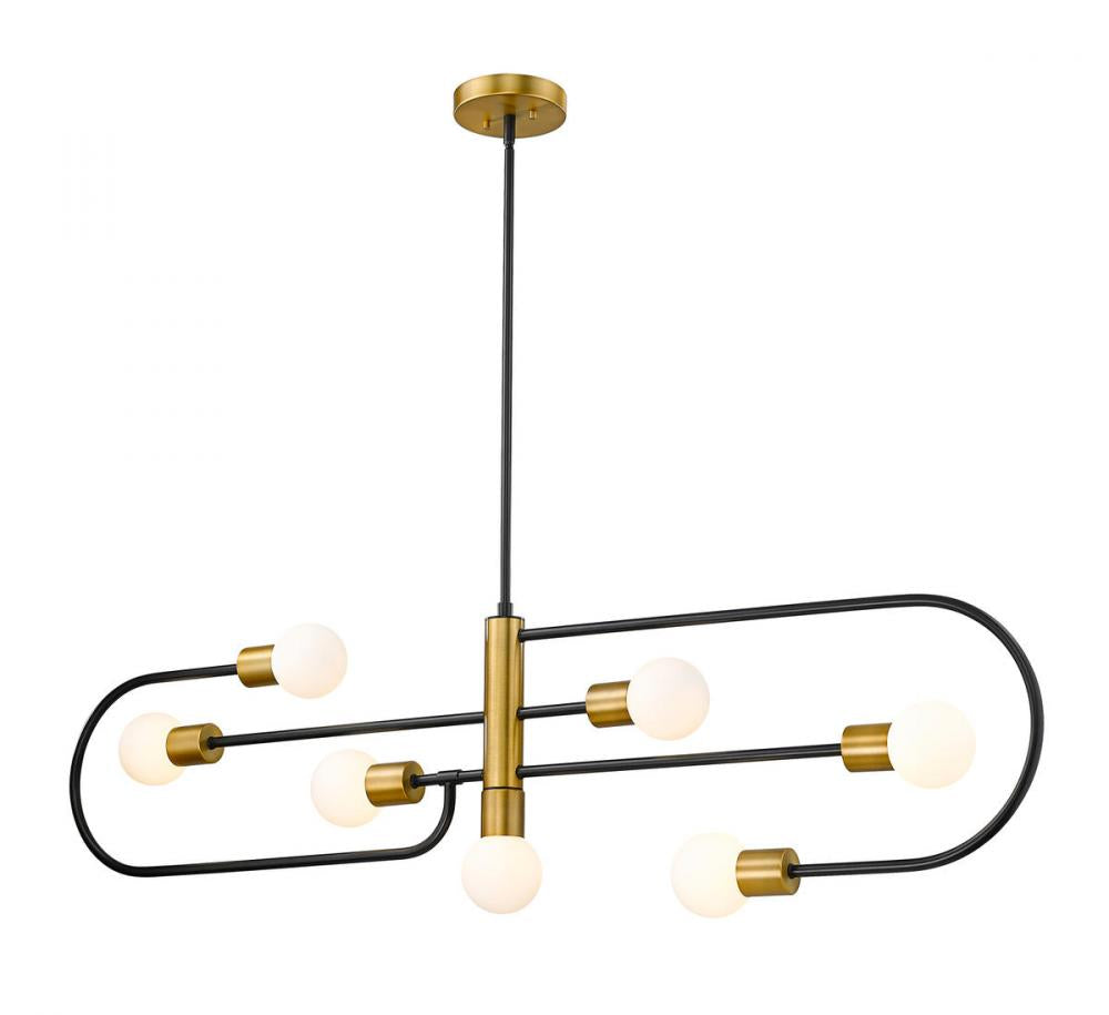 Z-Lite Lighting 621-7L-MB-FB Linear Chandelier Transitional - Brass