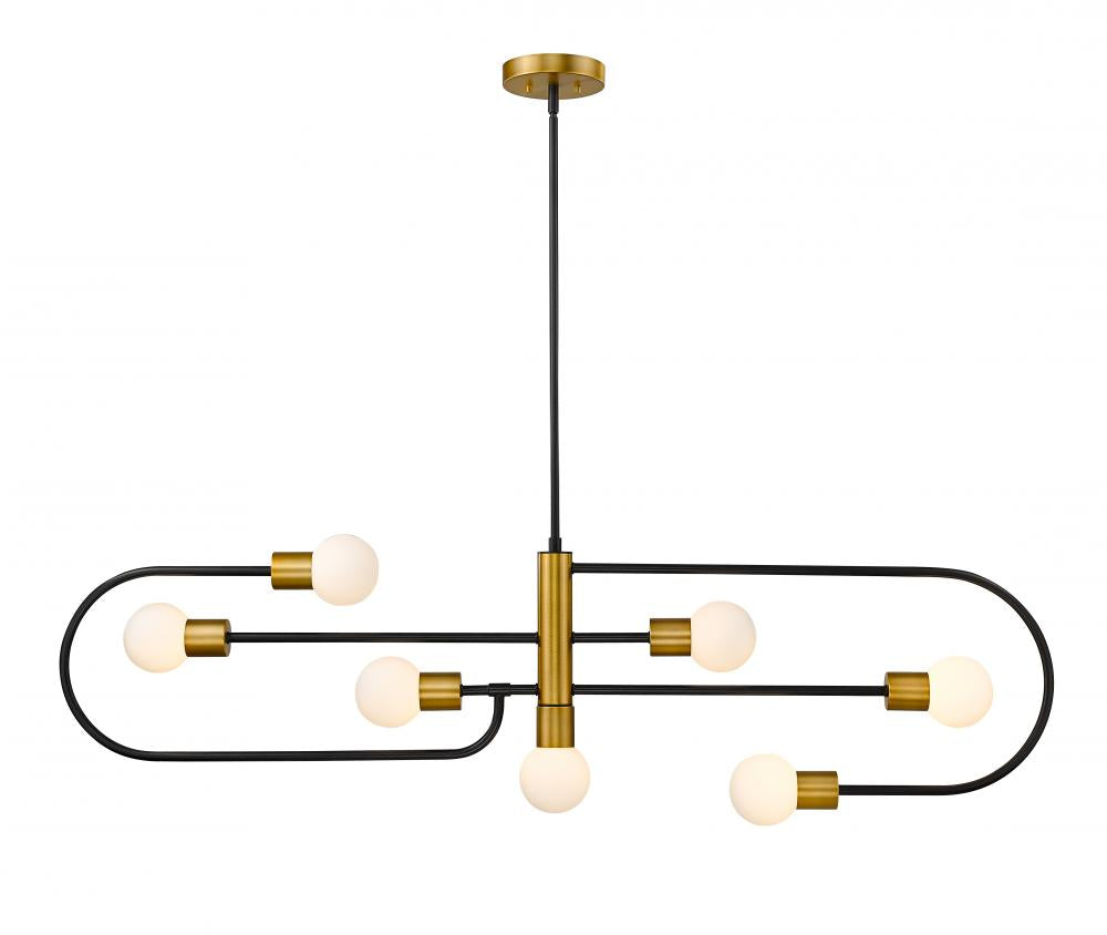 Z-Lite Lighting 621-7L-MB-FB Linear Chandelier Transitional - Brass