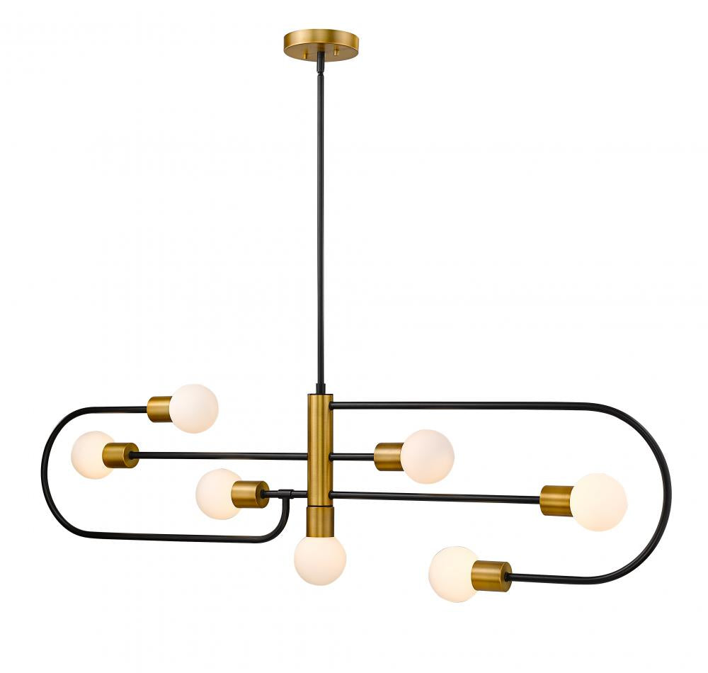 Z-Lite Lighting 621-7L-MB-FB Linear Chandelier Transitional - Brass