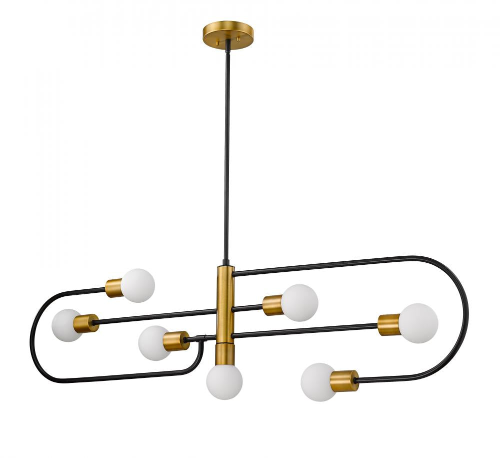 Z-Lite Lighting 621-7L-MB-FB Linear Chandelier Transitional - Brass