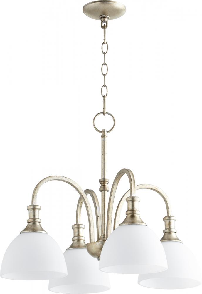 Quorum Lighting RICHMOND 6211-4-60 Chandelier Traditional - Aged Silver Leaf