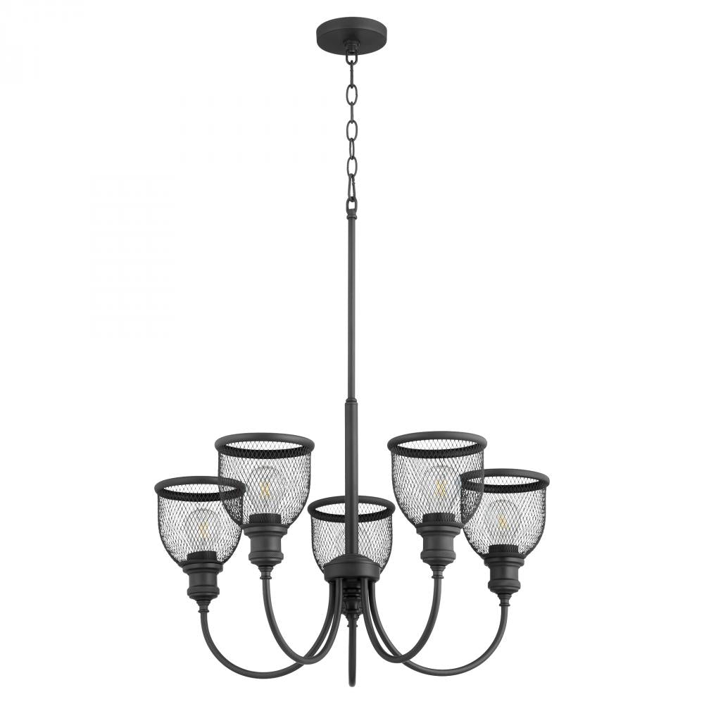 Quorum Lighting OMNI 6212-5-69 Chandelier Industrial - Textured Black