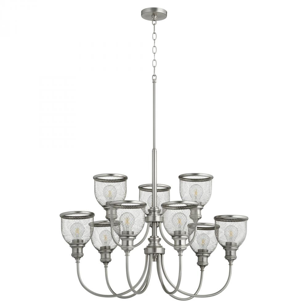 Quorum Omni 6212-9-65 Chandelier - Satin Nickel