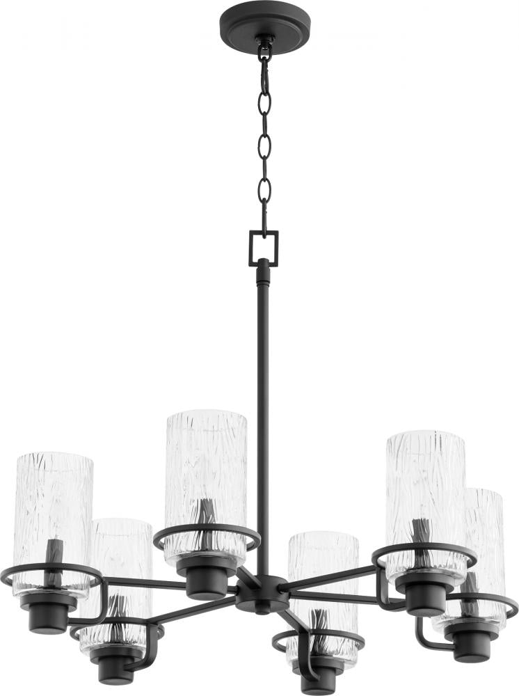 Quorum Lighting LAZO 627-6-69 Chandelier Contemporary - Textured Black (OPEN BOX SALE)