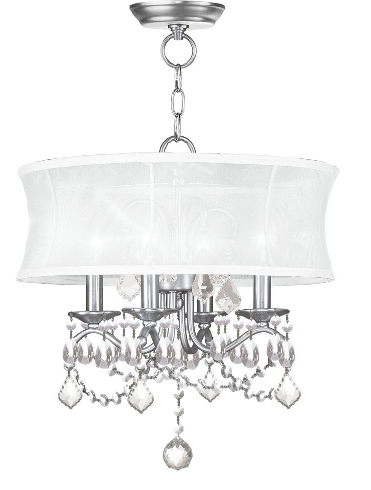 Livex Lighting NEWCASTLE 6304-91 Mini Chandelier Traditional - Nickel