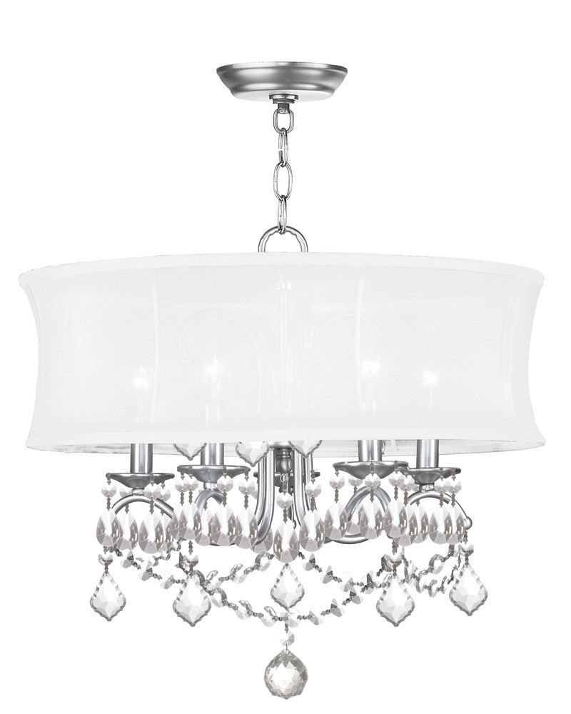 Livex Lighting NEWCASTLE 6305-91 Chandelier Traditional - Brushed Nickel