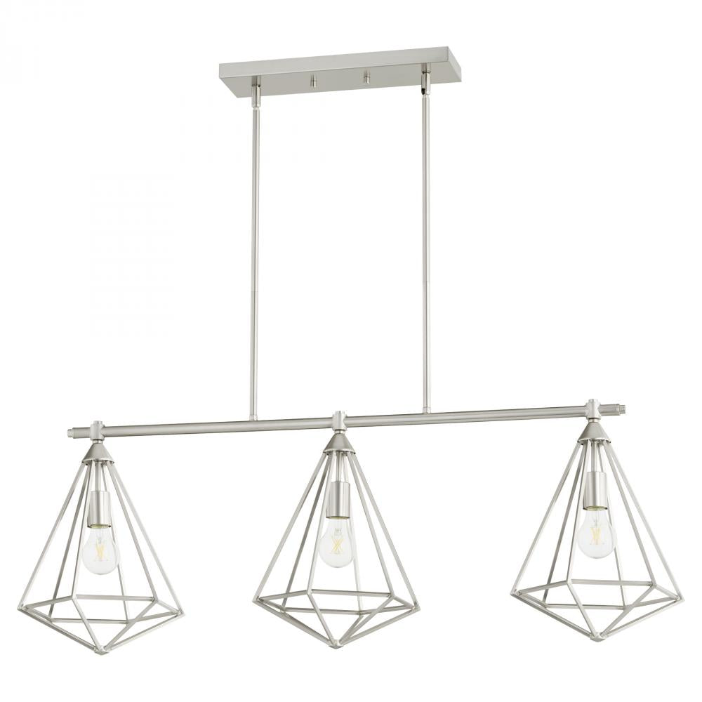 Quorum Lighting BENNETT 6311-3-65 Island Transitional - Satin Nickel