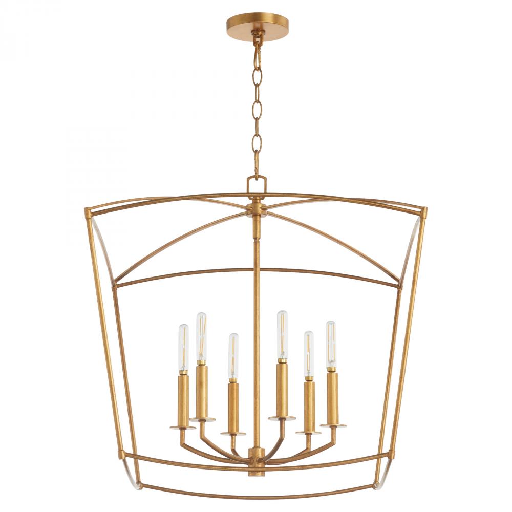 Quorum Lighting MANTLE 6412-6-74 Pendant Transitional - Gold Leaf