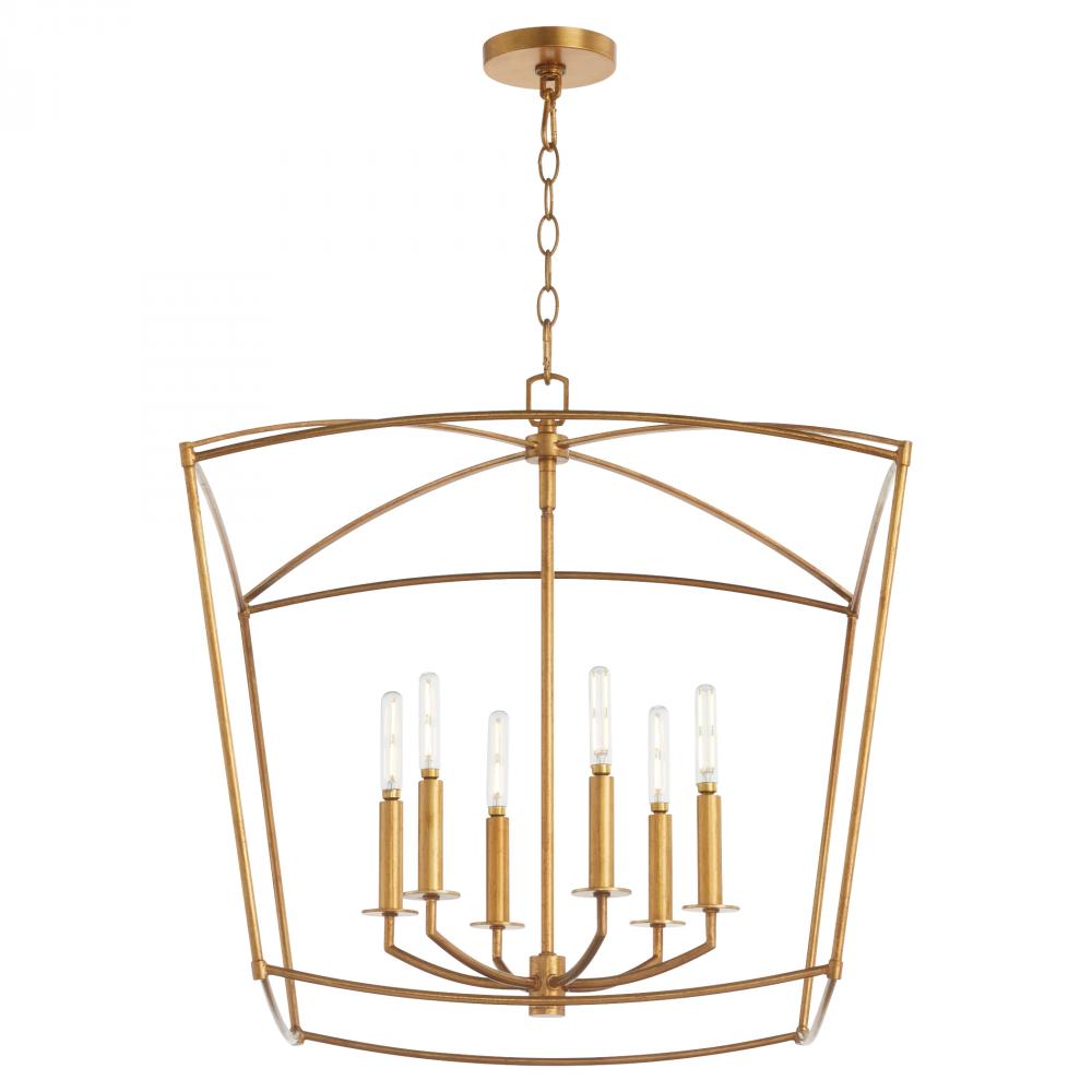 Quorum Lighting MANTLE 6412-6-74 Pendant Transitional - Gold Leaf