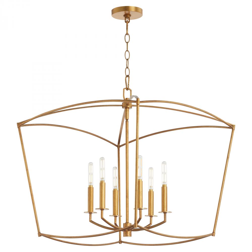 Quorum Lighting MANTLE 6412-6-74 Pendant Transitional - Gold Leaf