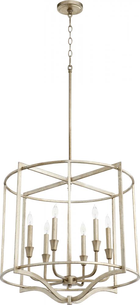 Quorum Lighting MARQUEE 6414-6-60 Pendant Traditional - Aged Silver Leaf