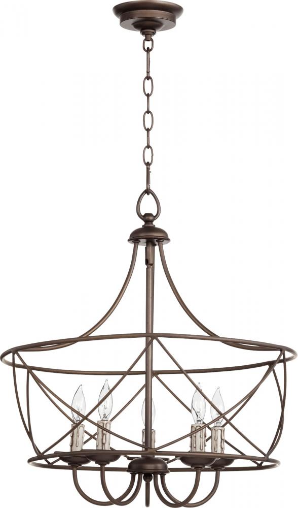 Quorum Lighting CILIA 6416-5-86 Pendant Transitional - Oiled Bronze