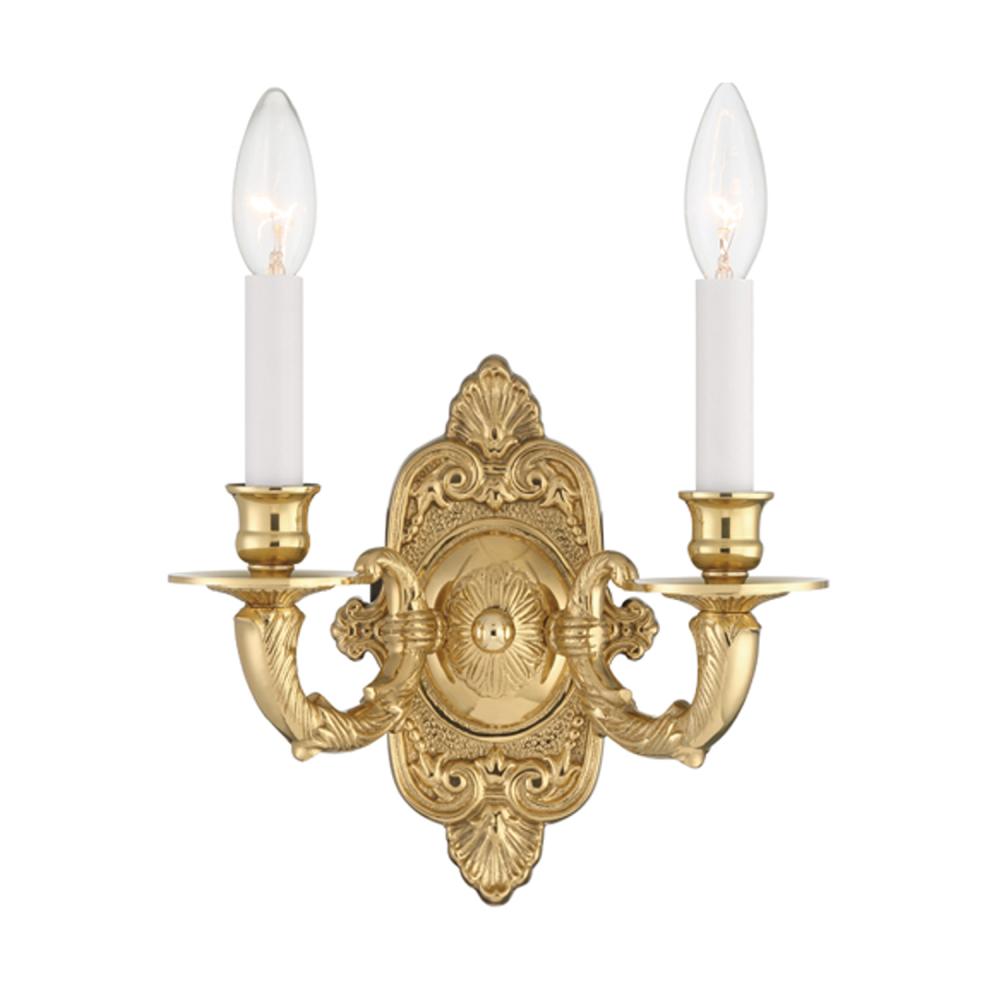 Crystorama CAST BRASS WALL MOUNT 642-PB Sconce Americana - Polished Brass