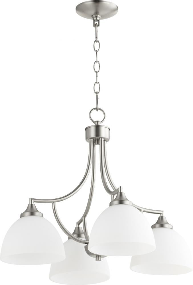 Quorum Lighting ENCLAVE 6459-4-65 Chandelier Traditional - Satin Nickel