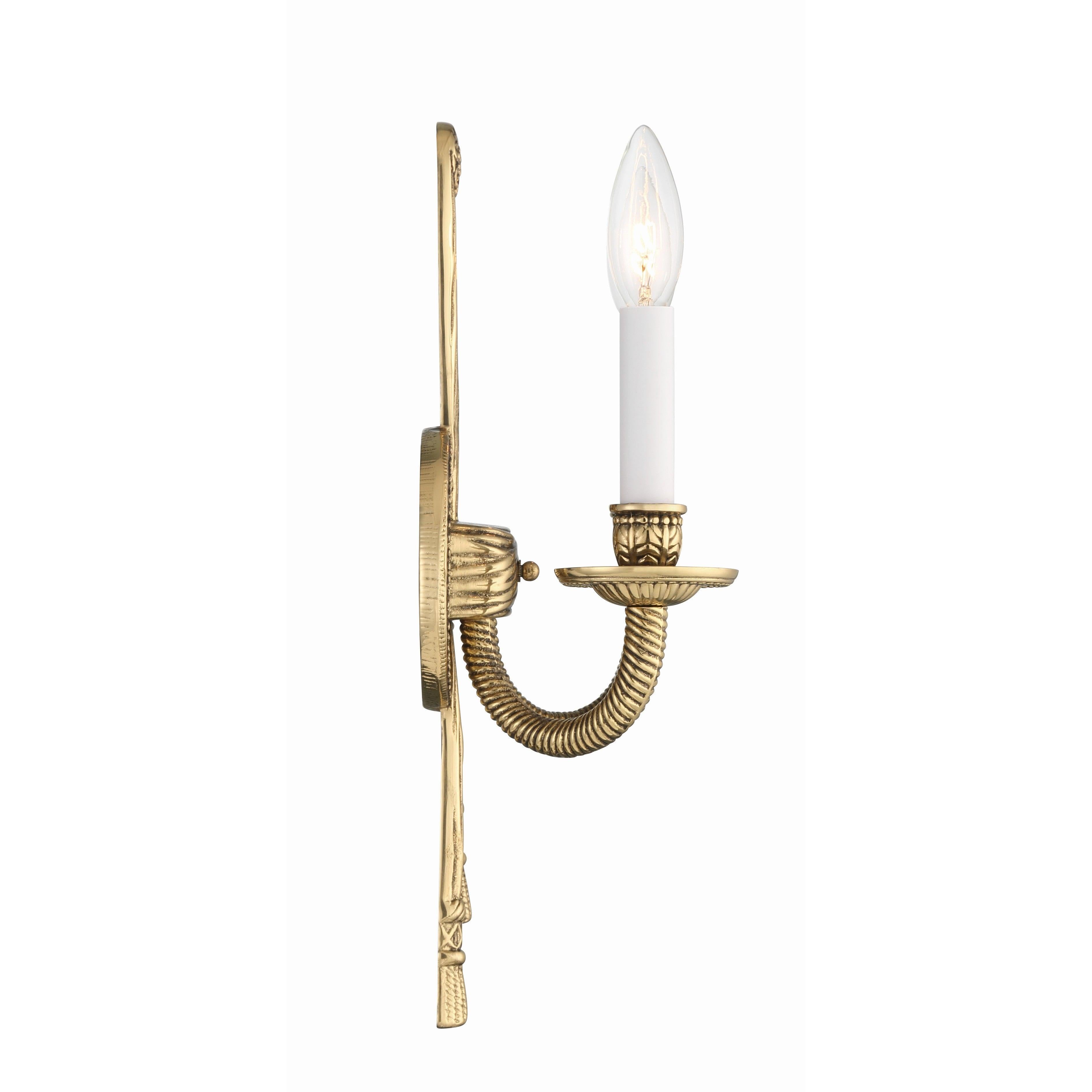 Crystorama Lexsi 650-OB – 8 Inch – 2 Light – Sconce – Olde Brass – Damp Rated
