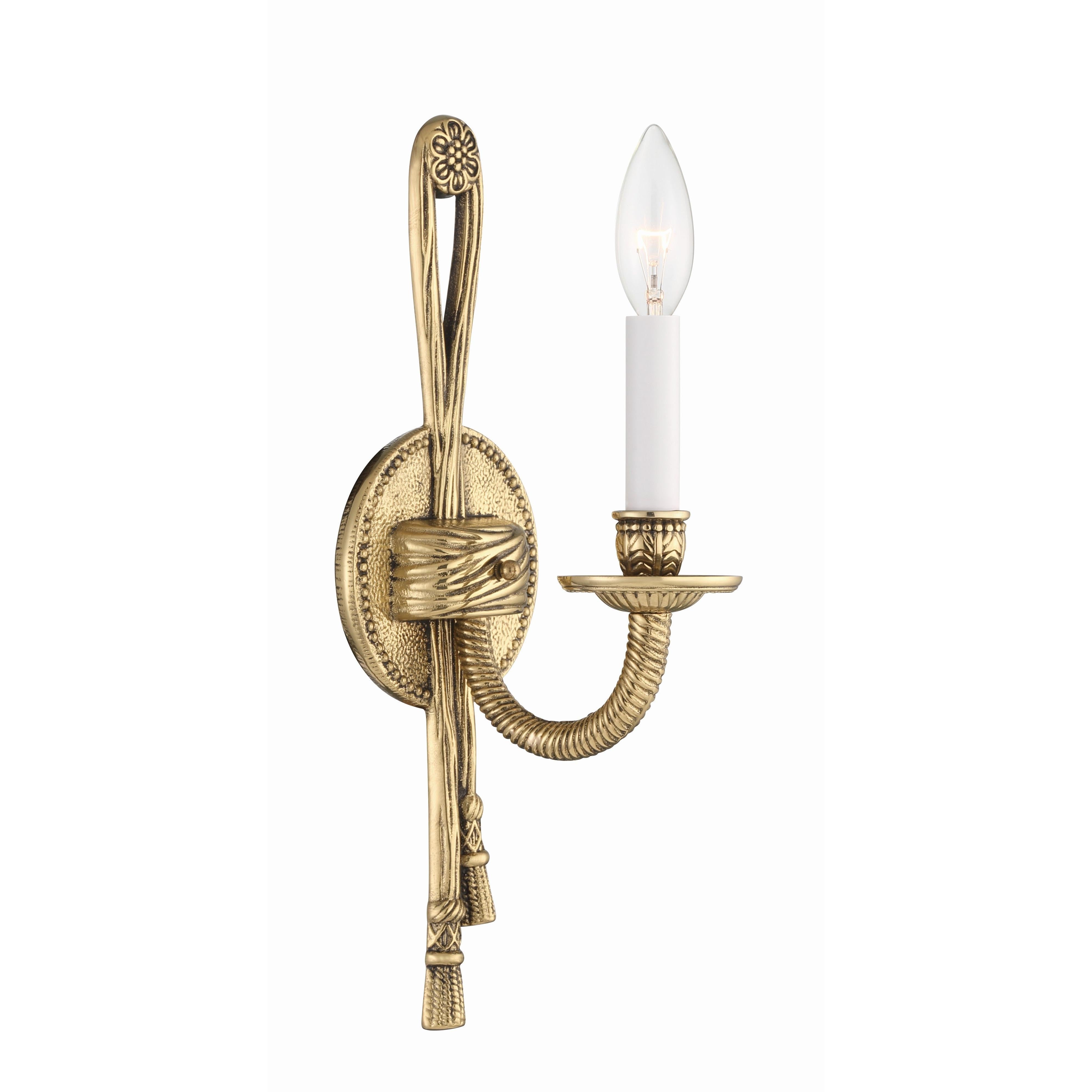 Crystorama Lexsi 651-OB – 4.5 Inch – 1 Light – Sconce – Olde Brass – Damp Rated