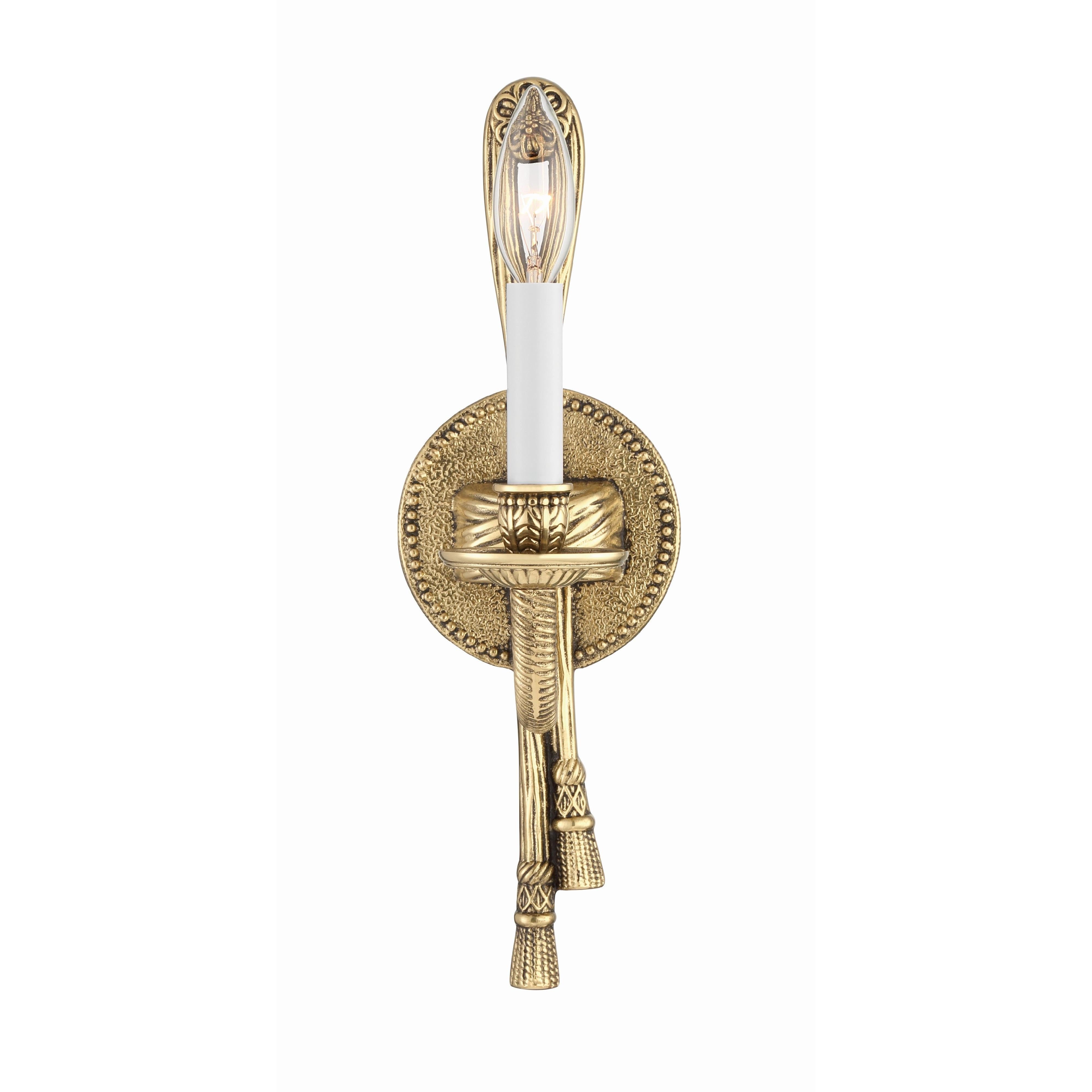 Crystorama Lexsi 651-OB – 4.5 Inch – 1 Light – Sconce – Olde Brass – Damp Rated