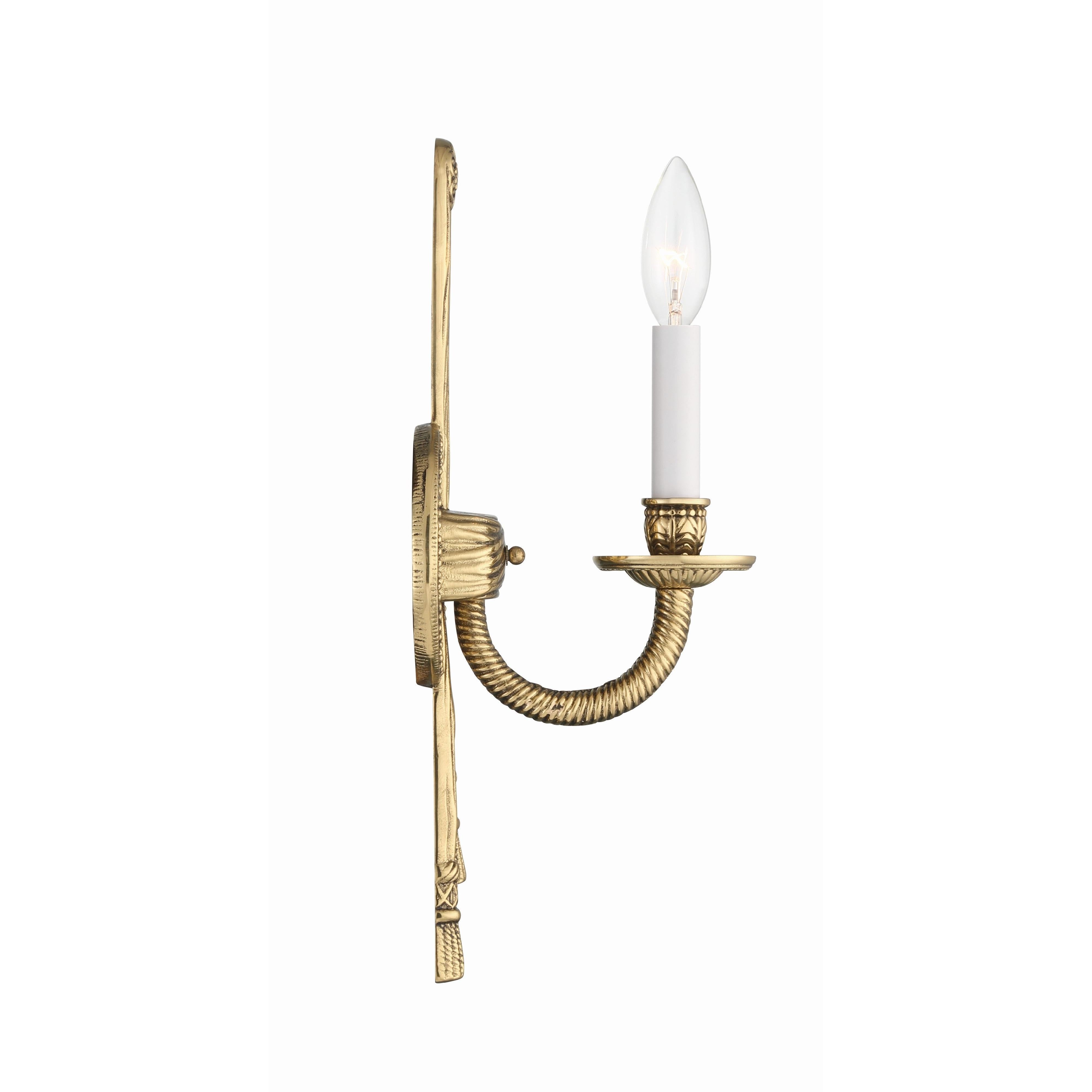 Crystorama Lexsi 651-OB – 4.5 Inch – 1 Light – Sconce – Olde Brass – Damp Rated
