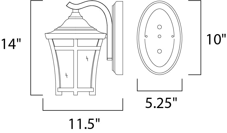 10 Inch Outdoor Wall Sconce – Copper Oxide