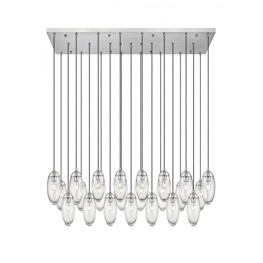 23 Light Linear Chandelier-Clear