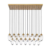 23 Light Linear Chandelier-Clear