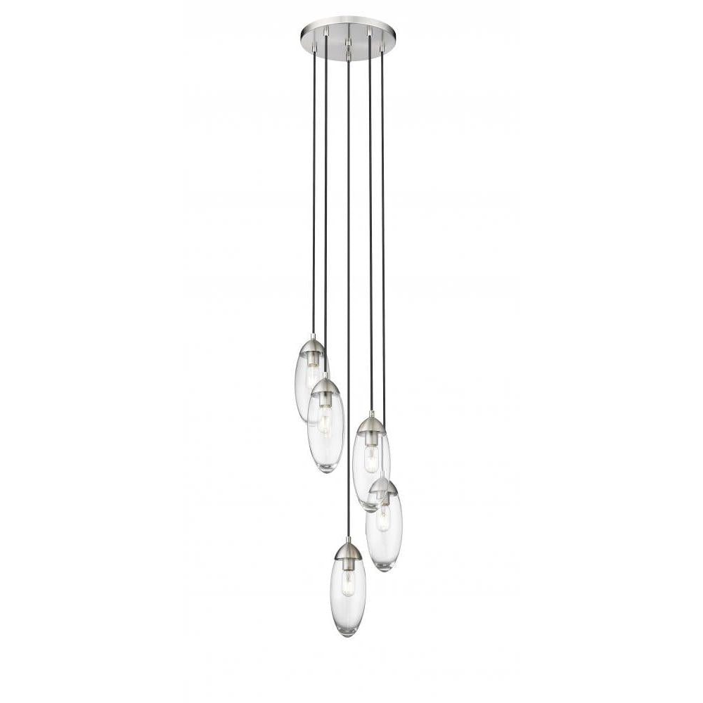 5 Light Chandelier-Clear