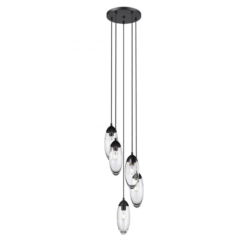 5 Light Chandelier-Clear