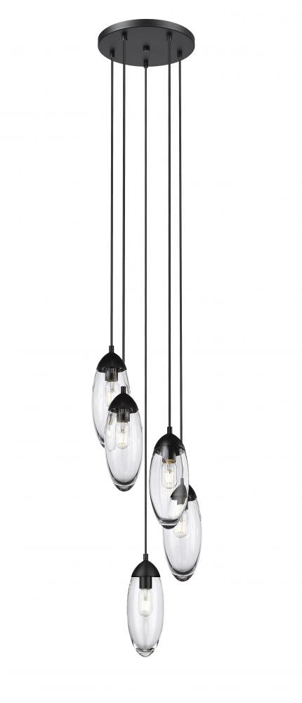 Z-Lite Lighting 651P-5R-MB Chandelier - Black