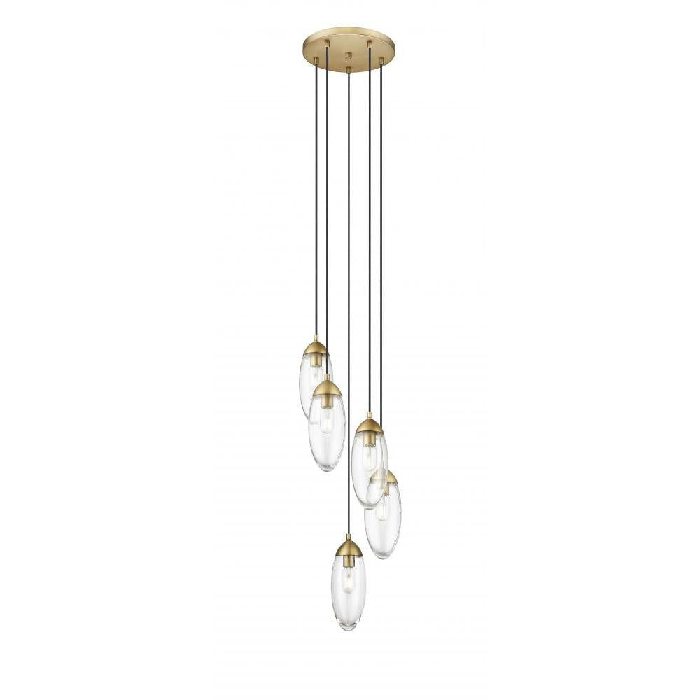 5 Light Chandelier-Clear
