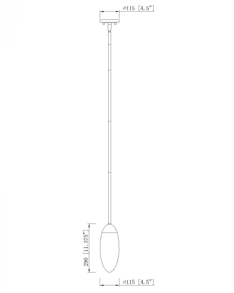 Z-Lite Lighting 651P-ROD-BN Pendant Contemporary - Nickel