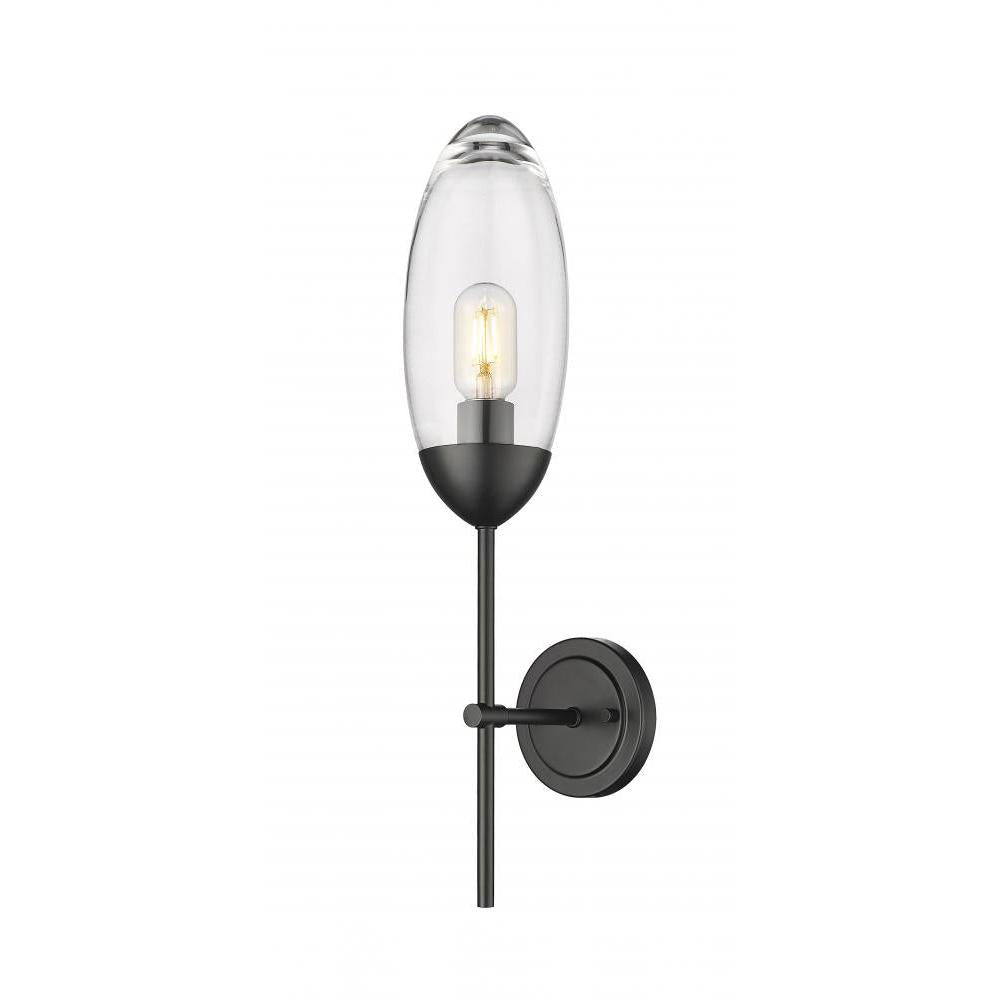 1 Light Wall Sconce-Clear
