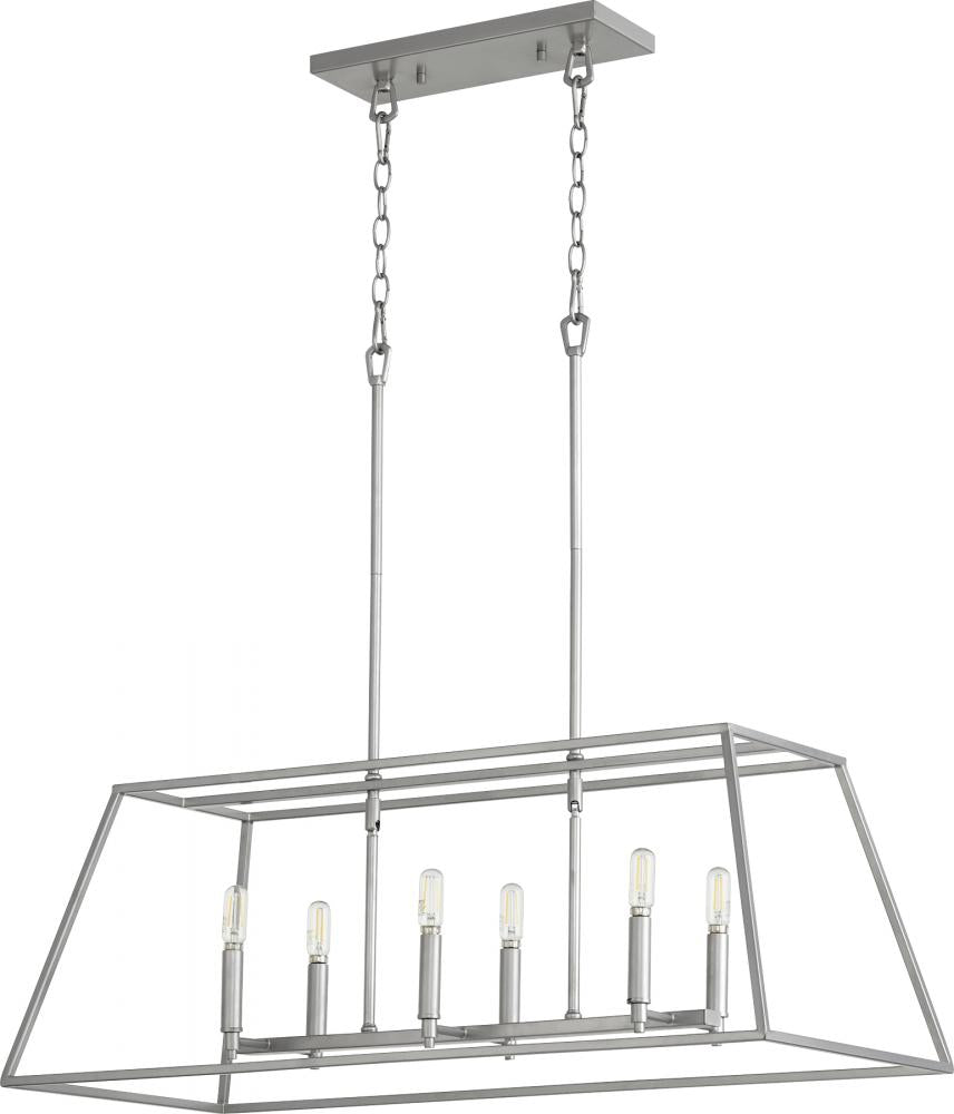 Quorum Lighting GABRIEL 654-6-64 Pendant Traditional - Classic Nickel