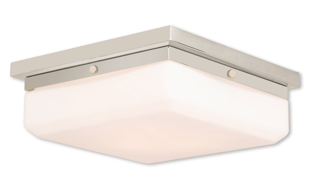 Livex Lighting ALLURE 65537-35 Flush Mount Contemporary - Polished Nickel