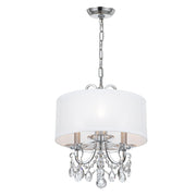 Crystorama Othello 6623-CH-CL-S – 14 Inch – 3 Light – Chandelier – Clear Crystal – Polished Chrome – Damp Rated