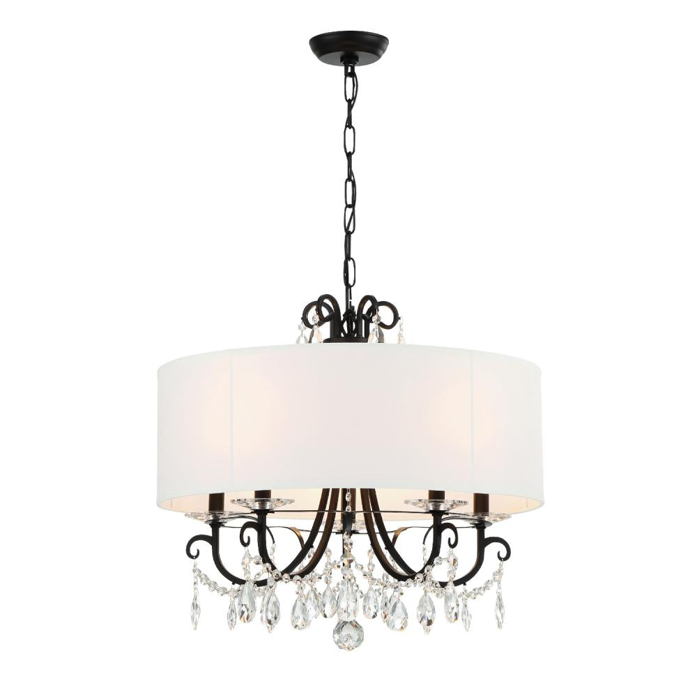 Othello 5 Light Matte Black Chandelier