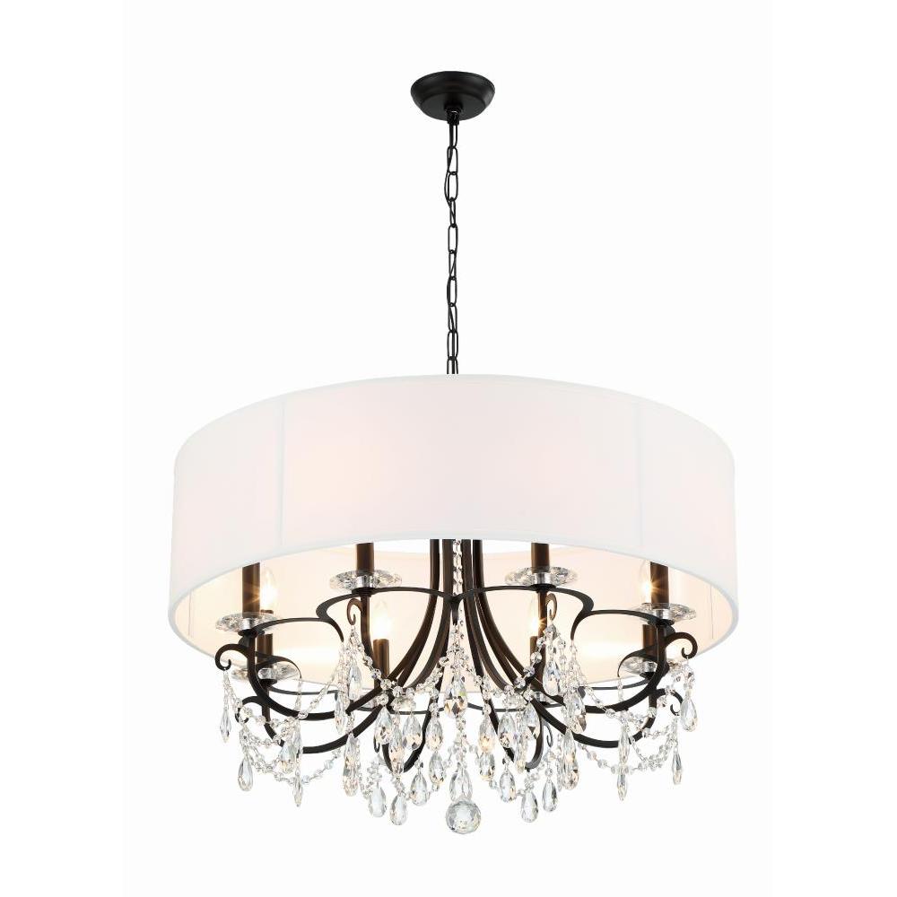 Othello 8 Light Matte Black Chandelier