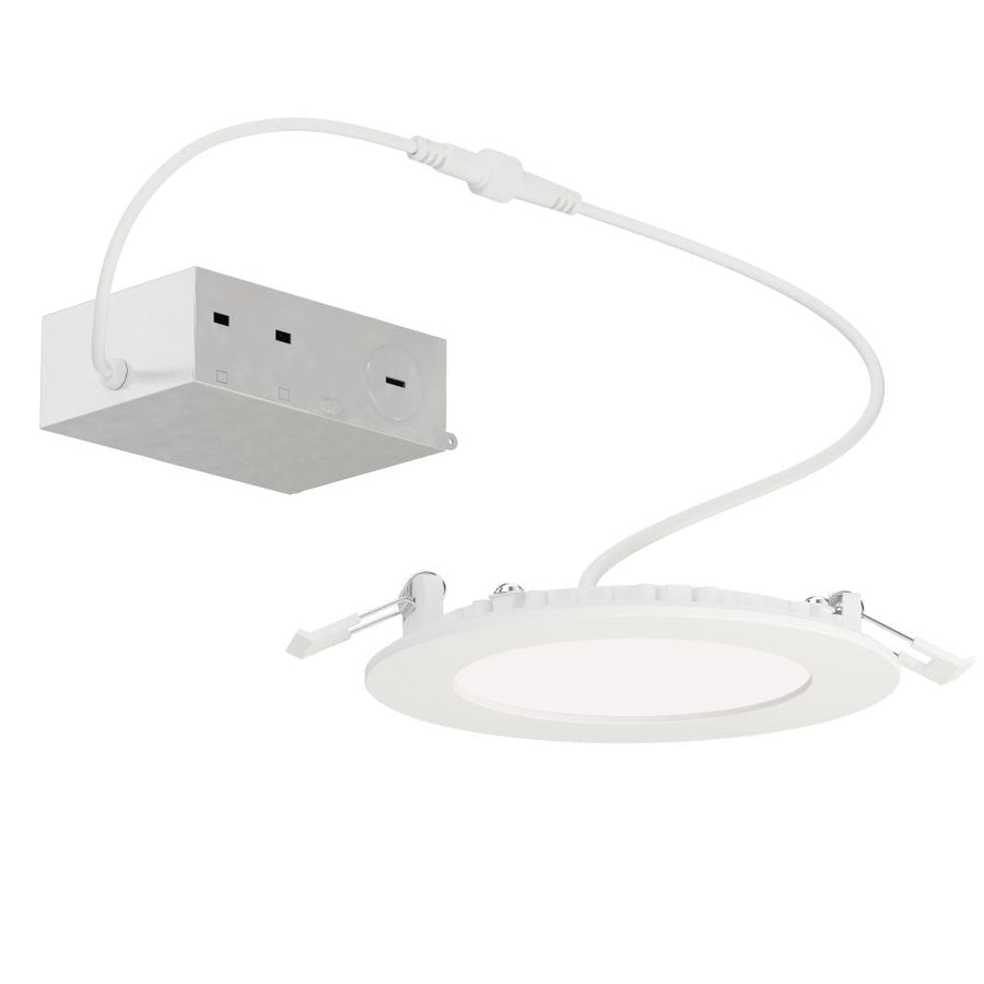 Maxim Lighting 67704WTWT Slim 4.75 Inch Flush Mount Light – White