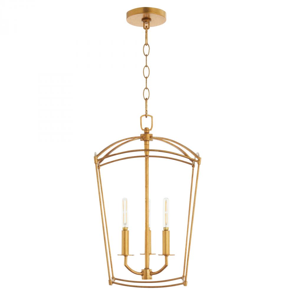 Quorum Lighting MANTLE 6812-3-74 Pendant Transitional - Gold Leaf