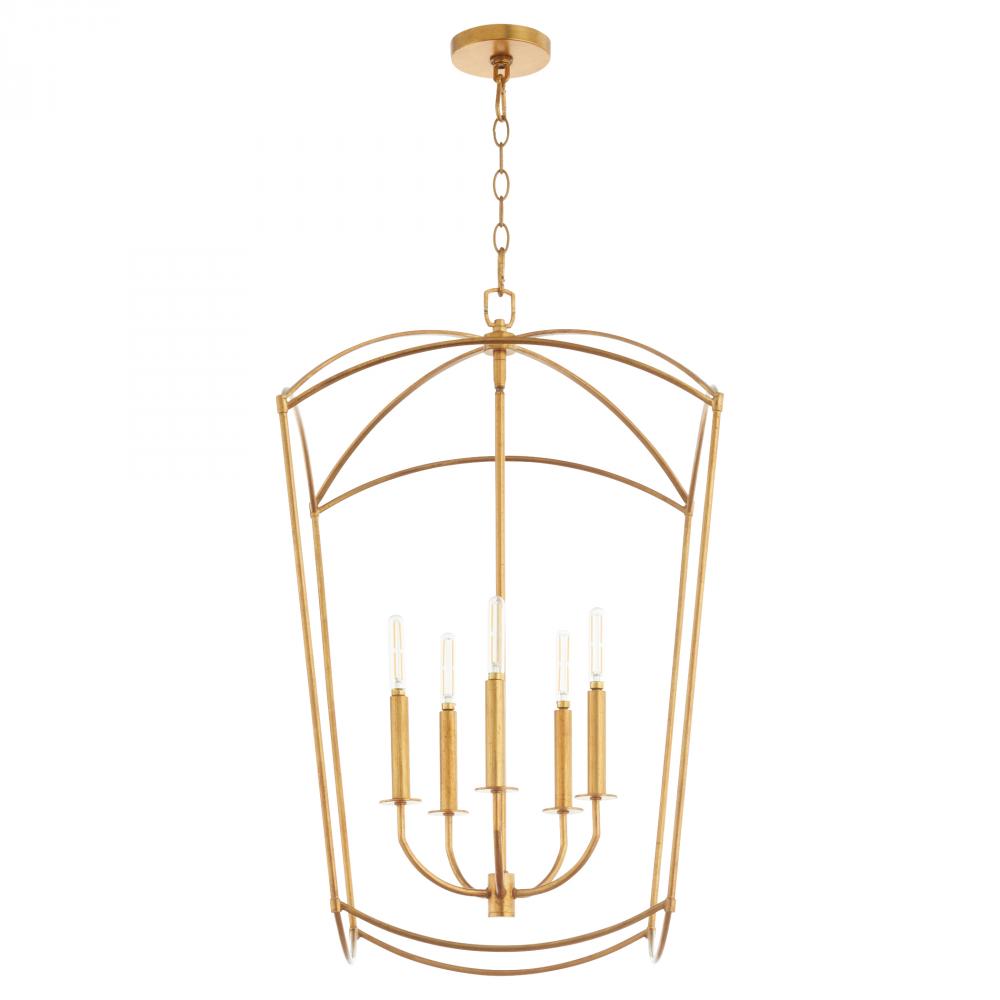 Quorum Lighting MANTLE 6812-5-74 Pendant Transitional - Gold Leaf