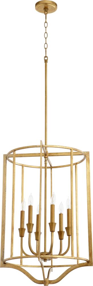 Quorum Lighting MARQUEE 6814-6-74 Pendant Traditional - Gold Leaf