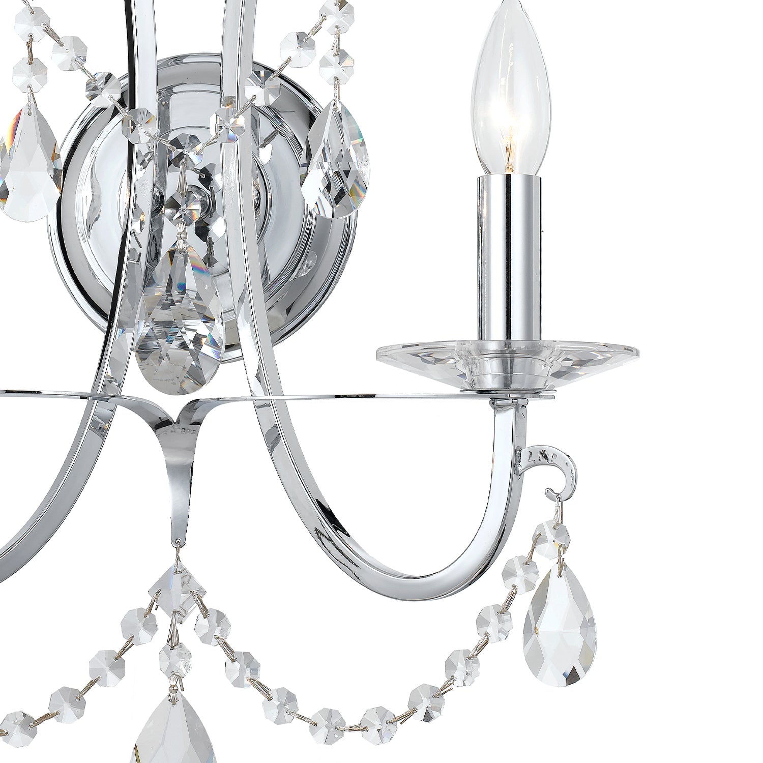 Crystorama Othello 6822-CH-CL-MWP – 14 Inch – 2 Light – Sconce – Clear Crystal – Polished Chrome – Damp Rated