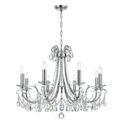 Crystorama Othello 6828-CH-CL-MWP – 31 Inch – 8 Light – Chandelier – Clear Crystal – Polished Chrome – Damp Rated