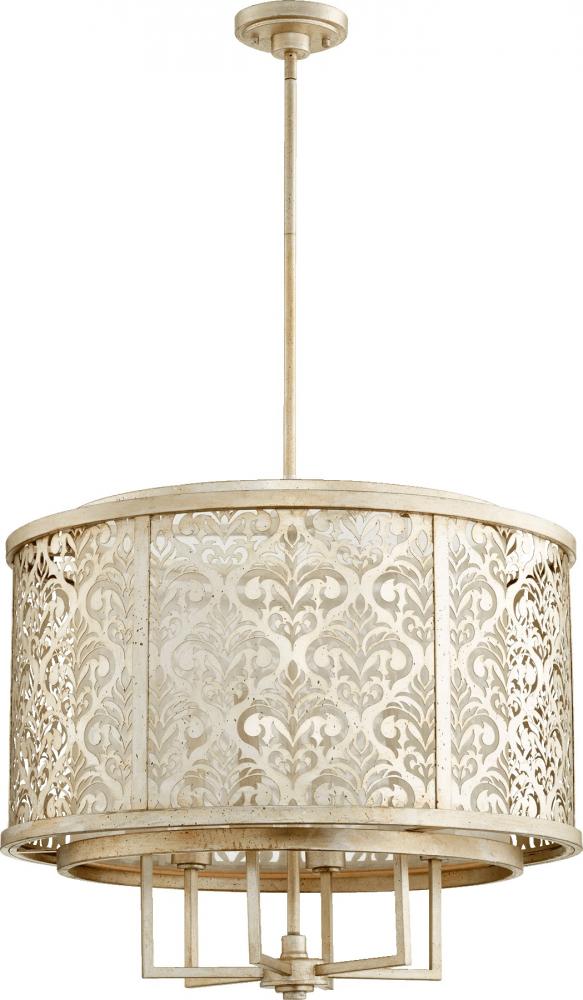 Quorum Lighting BASTILLE 6875-6-60 Pendant Transitional - Aged Silver Leaf