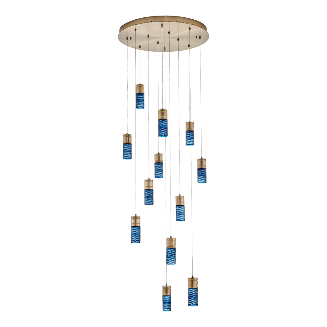 Kiriko 30-in (72-watt) LED Winter Brass Chandelier