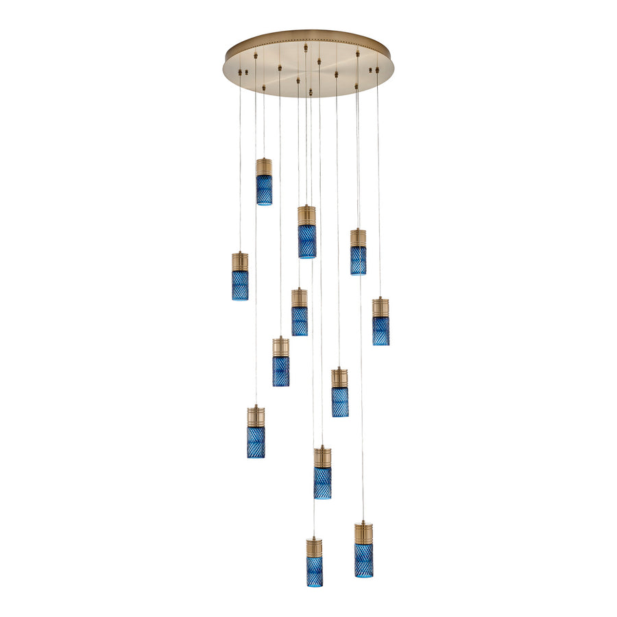 Kiriko 30-in (72-watt) LED Winter Brass Chandelier