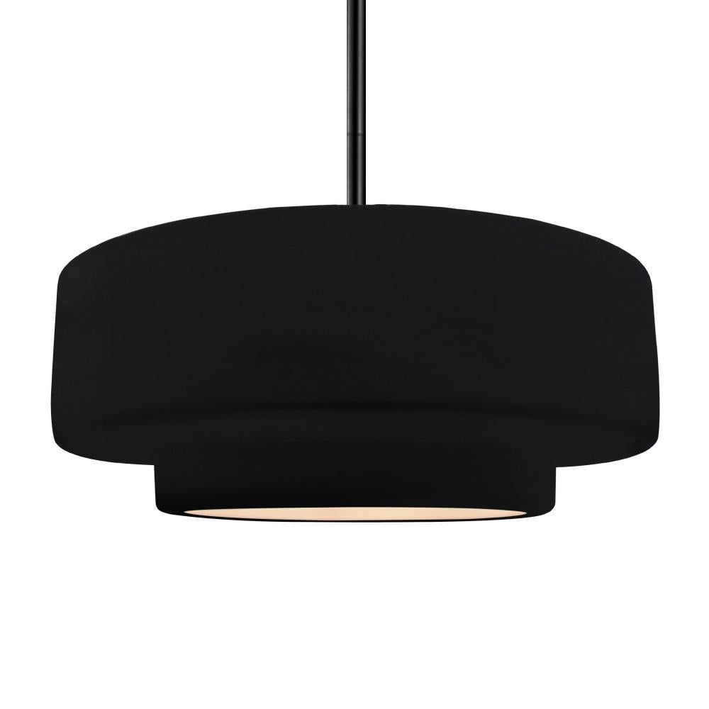 Justice Design Group RADIANCE CER-6545-BLK-MBLK-RIGID-LED1-700 Pendant - Gloss Black