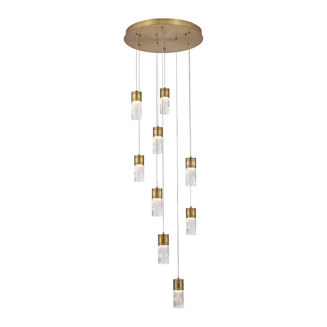 Kiriko 24-in (54-watt) LED Winter Brass Chandelier