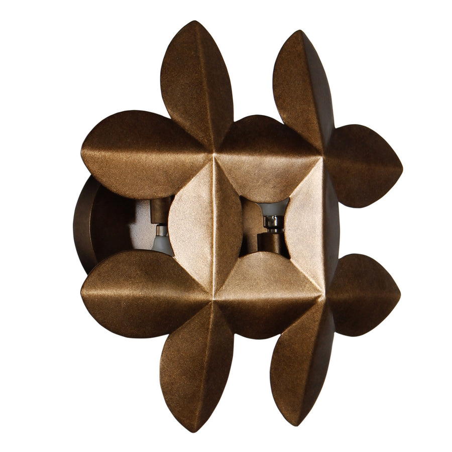Vittoria 10.75-in 2 Light (40-watt) Pearlized Antique Brass Wall Sconce