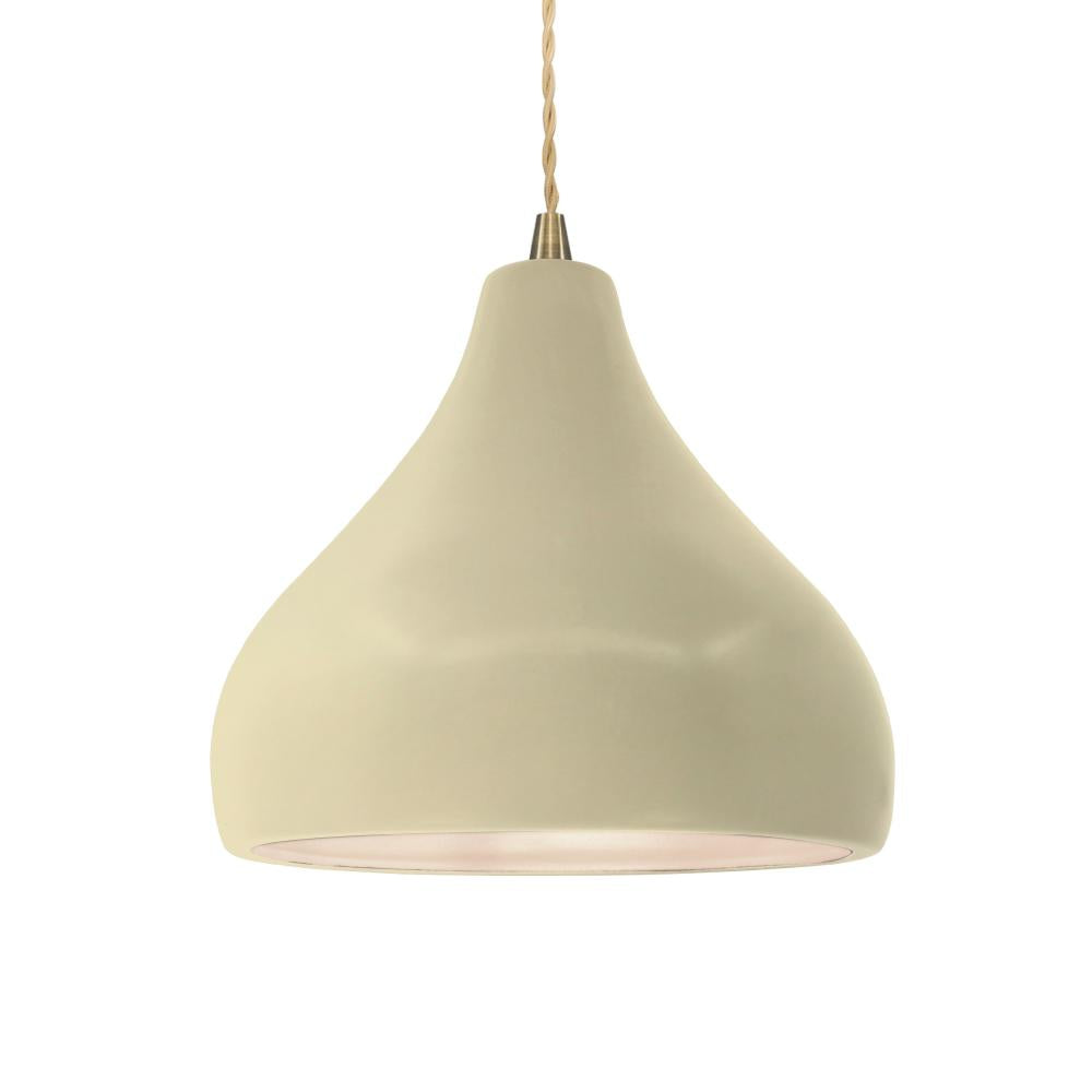 Justice Design Group RADIANCE CER-6563-VAN-ABRS-BEIG-TWST-LED1-700 Pendant - Vanilla Gloss