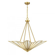 Rivage 4-Light Pendant in Warm Brass